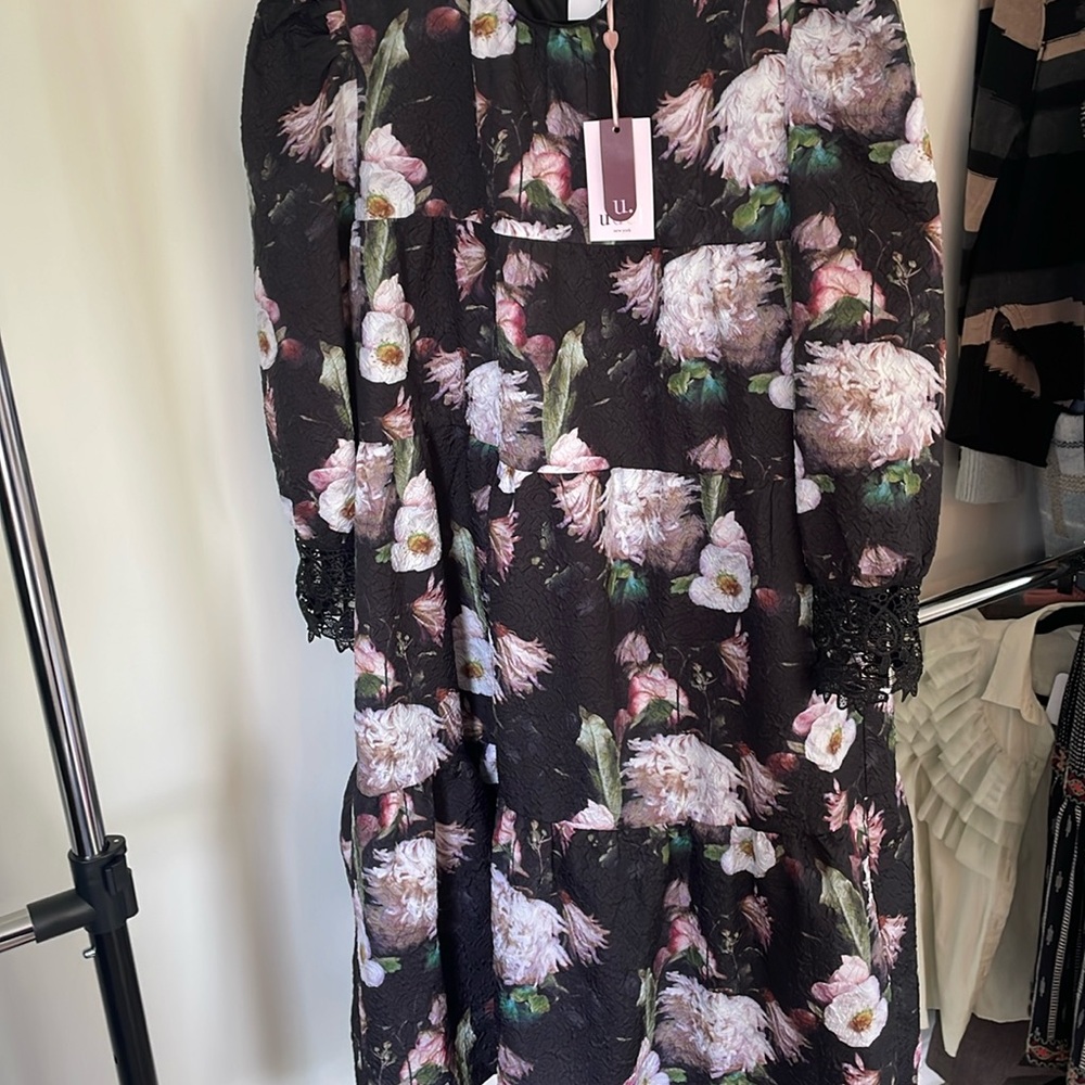 Udel textured floral dress